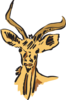 Yellow Antelope Drawing Clip Art